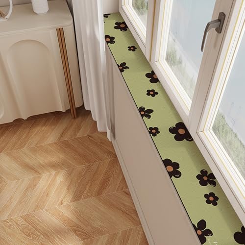 Dailify Fensterbank Matte Blumenmuster-Design Fensterbankauflage, Bequeme Balkon-Wasserschutzmatte für Fensterbänke, Schmale Dekorauflagen für Innenmöbel, Pflegeleicht(Style C,200x10cm (78 3/4"x4")) Dailify Fensterbank Matte Blumenmuster-Design Fensterbankauflage, Bequeme Balkon-Wasserschutzmatte für Fensterbänke, Schmale Dekorauflagen für Innenmöbel, Pflegeleicht(Style C,200x10cm (78 3/4"x4")) von Dailify