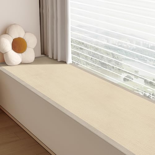 Dailify Fensterbank Matte Rutschfestes Erkerfensterkissen, Verbreiternde Fensterbankmatte für Schlafzimmer/Büro, Helle Ledermatte für die Fensterarbeitsplatte(G,250x50cm (98.4x19.7in)) von Dailify