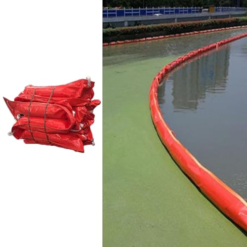 Dailify Ölsperre Schwimmende PVC-Wassersperre für Wasserpflanzen/Oberflächenabfälle, Schwimmende Ölsperre für Pier-Häfen, Industrielle Ölfangzäune(L 10m (32.8ft),H 45 cm (17 3/4")) von Dailify