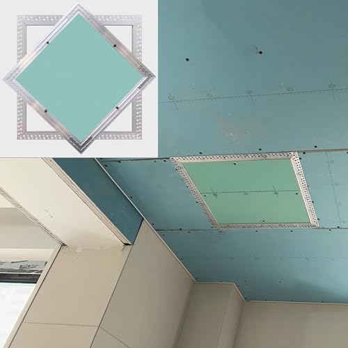 Dailify Revisionsklappe Trockenbau Decke Zugangstür für Häuser, Gipskarton Revisionsklappe mit Aluminiumrahmen, Überstreichbar Trockenbau-Inspektions- / Servicelochabdeckung(30x25cm (11.8x9.8in)) von Dailify