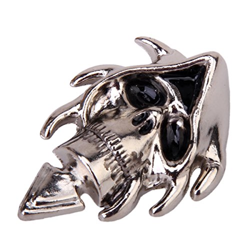 dailymall 5X Skull Head Totenkopf Schädel Spike Screwback Studs Nieten DIY Ziernieten Niet von dailymall