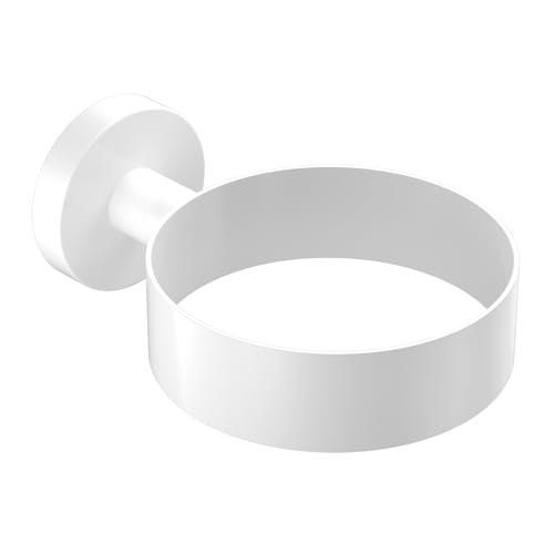 Dailyart Föhn Halterung- Fönhalter Ohne Bohren Edelstahl Fönhalter zum Kleben Wandmontage Föhnhalter Wand Ohne Bohren- Haartrocknerhalter Föhnhalter für Badezimmer WC Schlafzimmer- Weiß von Dailyart