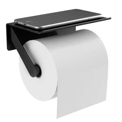 Dailyart Toilettenpapierhalter Ohne Bohren- Selbstklebend Toilettenpapierhalter mit Ablage- Klopapierhalter Wandmontage WC Papier Halterung Toilettenpapierhalter für Küche und Badzimmer Schwarz Dailyart Toilettenpapierhalter Ohne Bohren- Selbstklebend Toilettenpapierhalter mit Ablage- Klopapierhalter Wandmontage WC Papier Halterung Toilettenpapierhalter für Küche und Badzimmer Schwarz von Dailyart