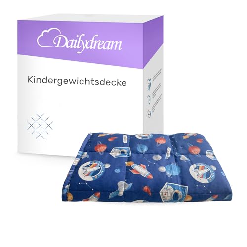 Dailydream Kinder Gewichtsdecke | 90x120 | 2,5 kg | Motiv Space | aus 100% Baumwolle | mit Glasperlenfüllung | schwere Decke zum Schlafen | Weighted Blanket | Therapiedecke | Körpergewicht 20-35 kg Dailydream Kinder Gewichtsdecke | 90x120 | 2,5 kg | Motiv Space | aus 100% Baumwolle | mit Glasperlenfüllung | schwere Decke zum Schlafen | Weighted Blanket | Therapiedecke | Körpergewicht 20-35 kg von Dailydream