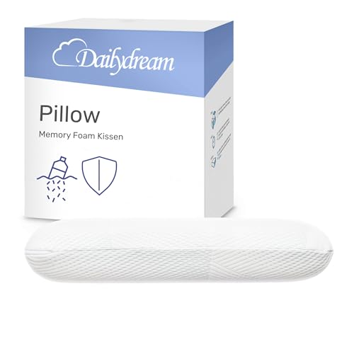 Dailydream SnuzzleCloud Memory Foam Kissen, ergonomisches Nackenstützkissen, 60x40x12 cm, Weiß von Dailydream