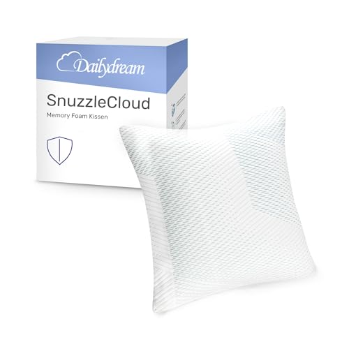 Dailydream SnuzzleCloud Memory Foam Kissen, ergonomisches Nackenstützkissen, 40x40x16 cm, Weiß von Dailydream