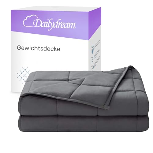Dailydream Therapie Gewichtsdecke aus Baumwolle, 7Kg für Erwachsende, 155 x 200 cm, Grau Dailydream Therapie Gewichtsdecke aus Baumwolle, 7Kg für Erwachsende, 155 x 200 cm, Grau von Dailydream