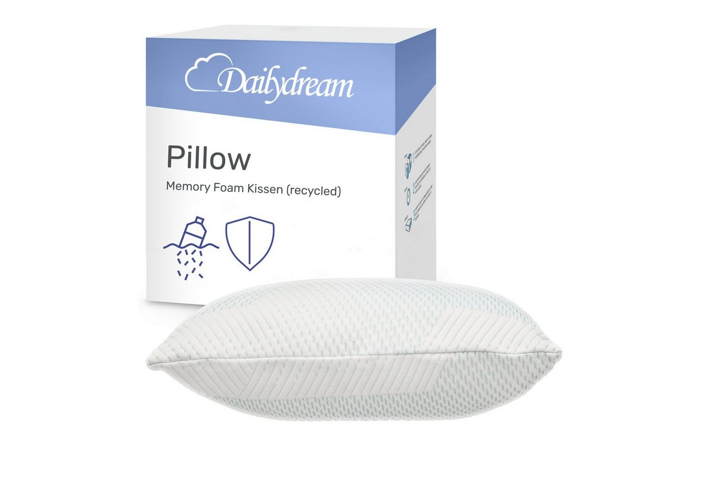 Nackenstützkissen Memory Foam, ergonomisches Nackenstützkissen mit Anti-Virus Bezug, Dailydream, Seitenschläfer, Bauchschläfer, Rückenschläfer, Kissenbezug mit Anti-Virus Funktion von Dailydream