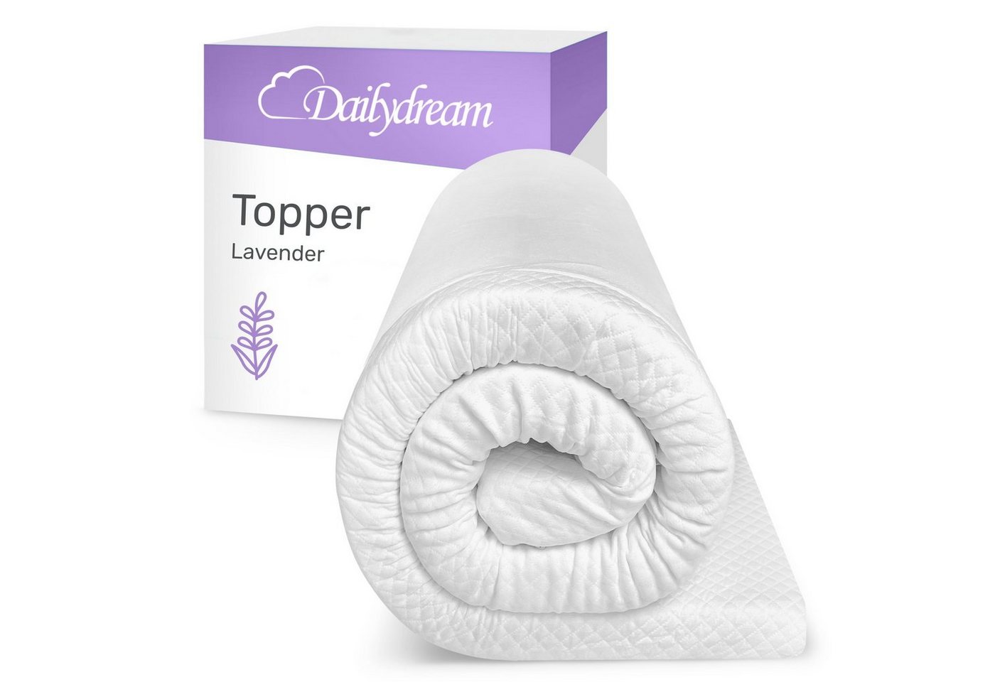 Topper mit Memory Foam von, Dailydream, Viscoschaum, (mit unterschiedlichen Bezugs-Editionen, Aloe Vera", "Lavendel", "Clean Ocean" oder "Standard), sorgt für Druckentlastung und einen erholsamen Schlaf" von Dailydream