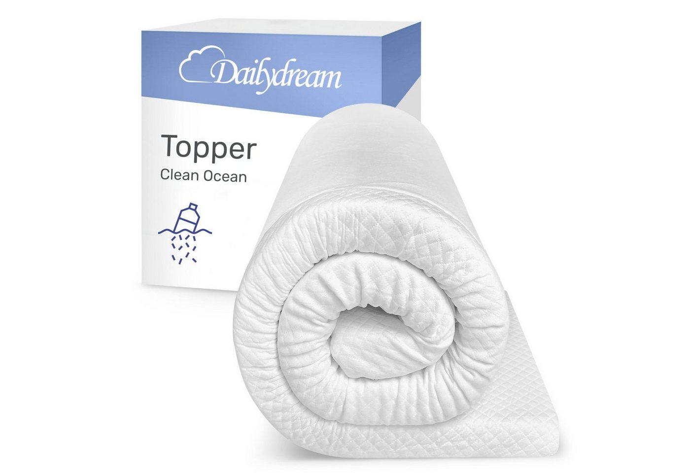 Topper mit Memory Foam von, Dailydream, Viscoschaum, (mit unterschiedlichen Bezugs-Editionen, Aloe Vera", "Lavendel", "Clean Ocean" oder "Standard), sorgt für Druckentlastung und einen erholsamen Schlaf" von Dailydream