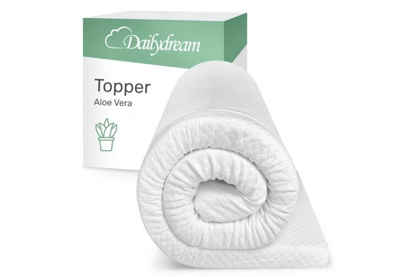 Dailydream, Topper mit Memory Foam von, Viscoschaum, (mit unterschiedlichen Bezugs-Editionen, "Aloe Vera", "Lavendel", "Clean Ocean" oder "Standard), sorgt für Druckentlastung und einen erholsamen Schlaf von Dailydream