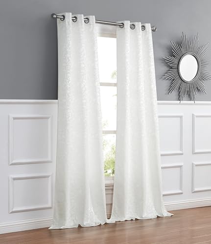 Raumverdunkelungsvorhänge für Schlafzimmer und Wohnzimmer, 2-teiliges Set, 94 x 213,4 cm (188 cm breit insgesamt), Lichtkontrolle und Privatsphäre, halbverdunkelt, maschinenwaschbar, Stahlösen von Dainty Home