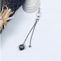 Zinn Silber Decke Ventilator Ziehen, Licht Zugkette von DaintyLittleDangles