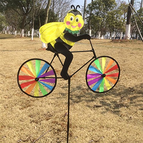 Dairyshop 3D-Tier auf Fahrrad, Räder werden vom Wind betrieben, Gartendekoration Biene von Dairyshop