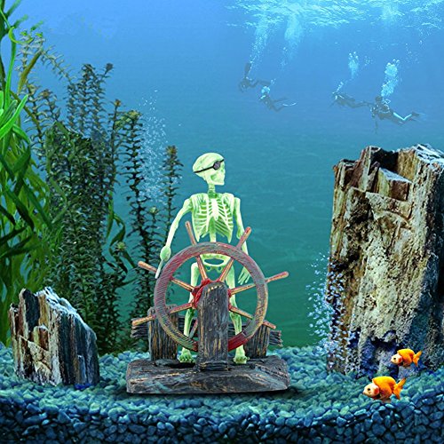 Dairyshop Aquarium-Figur, Skelett eines Piraten, Landschaftsdekoration von Dairyshop