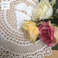 Handgemachtes Häkeldeckchen Aus Baumwolle Vintage Spitzendeckchen, 40 cm von DaisiesBlueShop