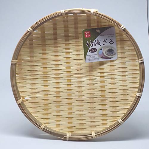 Daiso Zaru-Korb aus japanischem Bambus, rund, für Soba, Udon und Nudeln, 21 cm x 2 cm von Daiso