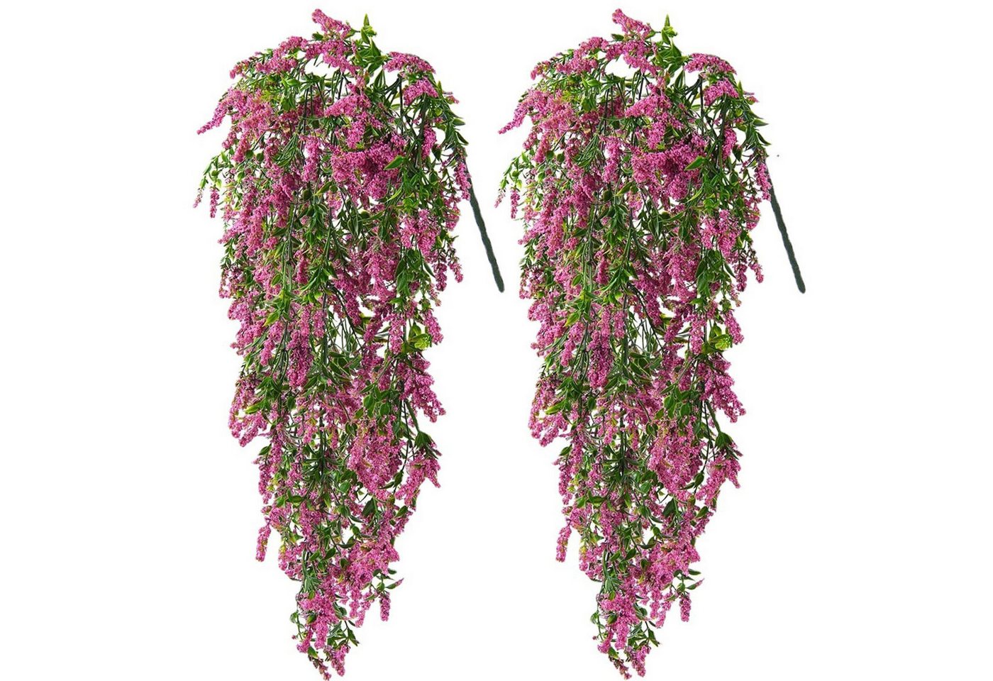 Kunstpflanze 2 Stück Künstliche Blumen Hängend 55 cm Hängeblumen Zimmerpflanze, Daisred von Daisred