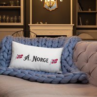 Dual Sided A, Norge Flag Premium Kissen | Norweger Skandinavisch Heritage Flagge von DaisyCircleStudios