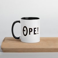 Ope Tasse Mit Akzentfarbe | Ope Kaffeetasse Überfüller von DaisyCircleStudios