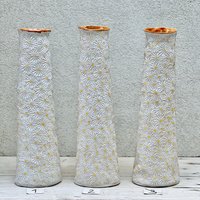 Handgemachte Große Flasche Vase Daisy Blumenmuster von DaisyTableware
