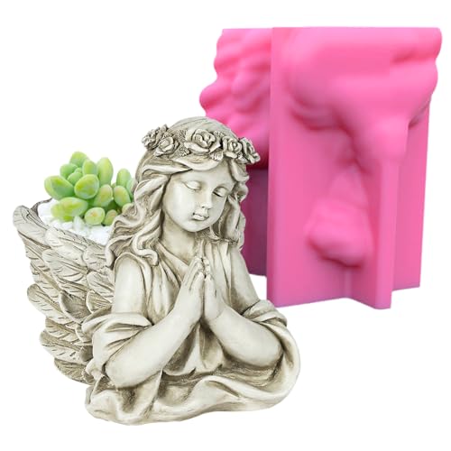 Engelsmädchen Silikonform Daity Schmuck Aufbewahrung Silikonformen Gießformen Kreative Epoxidharz Formen Blumentopf Giessform Silikon für DIY Handwerk von Daity