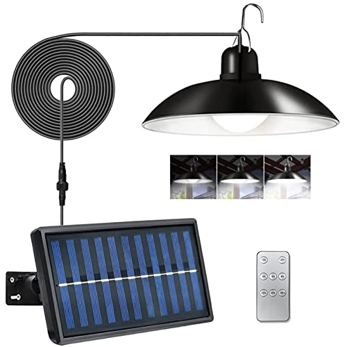 Daixilan Solarlampen für Außen, Solar Hängelampen für Außen/Innen, Solarlampen für Außen Garten mit Fernbedienun Timing，IP65 Wasserdicht Solar Lampe Outdoor für Balkon/Terrasse/Pavillon,schwarz von Daixilan