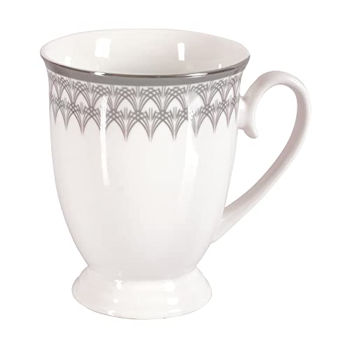 Ambition Kaffeebecher Porzellan Diana style 3 300 ml Trinkbecher Teebecher Tasse auf Fuß Porzellangriff modern elegant von Dajar