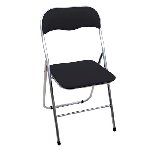 Dajar 47909 Klappstuhl PCV Gestell, Grau/schwarz, 45 x 45 x 80 cm von Dajar