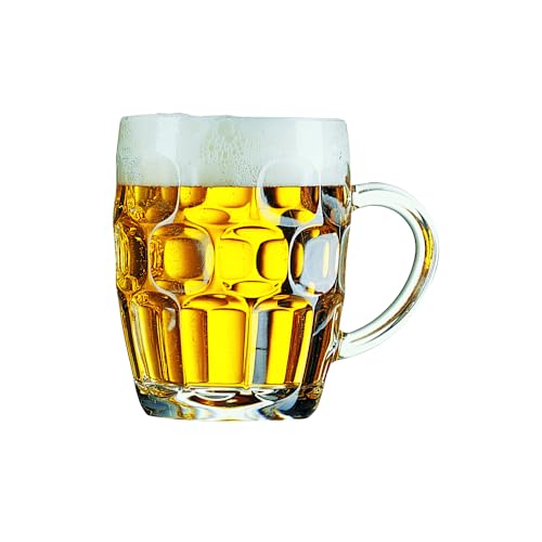 Dajar ARCOROC Bierkrug Glas mit Henkel 570 ml Britannia Halber Liter Bierglas spülmaschinenfest klassisch transparent von Dajar