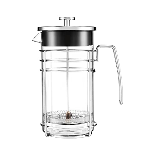 Dajar AMBITION French Press klein 0,35 L Kaffeebereiter 1 Tasse Glaseinsatz Stahlrahmen Filter feinmaschig von Dajar