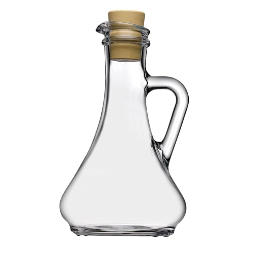 Dajar PASABAHCE Glaskaraffe mit Verschluss 260 ml Öl Essig Karaffe Glasflasche zum Befüllen dicht mit Henkel spülmaschinenfest von Dajar