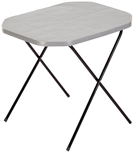 Patio Gartentisch klein klappbar 70 x 53 cm Beistelltisch Outdoor rechteckig grau leicht von Dajar