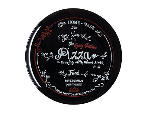 Teller Platte Pizzateller Pizza Friends Time Saloon schwarz Luminarc 32 cm von Dajar