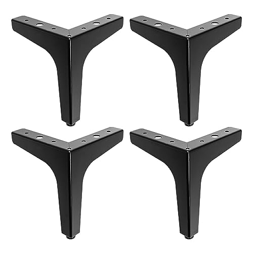 Dajidafu 4 Stück verleihen Stil und Stabilität. Elegante Möbelbeine für Tische und Stühle. Metall Möbelfuß, Tischbein Materialien, Schwarz 15cm von Dajidafu