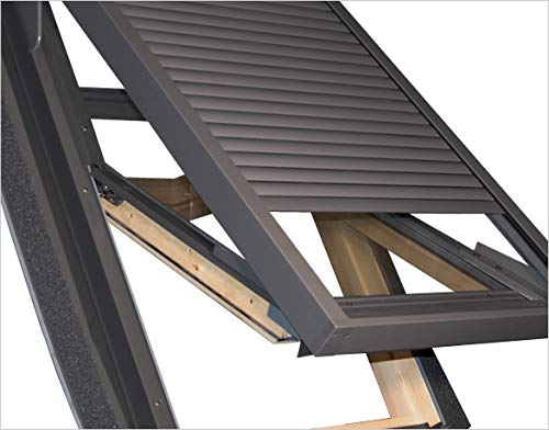 Dakea Außenrollladen C02 55x78cm kompatibel für Velux GGL,GHL & GPL Holz Dachfenster Aussenrollladen elektrisch mit Steuerung und Fernbedienung Hitzeschutz Dachfenster Sonderangebot von Dakea