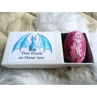 Hand Bemalter Drachen Stein Begleiter Für Die Hosentasche von DalayaArt