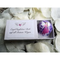 Hand Bemalter Engel Stein Lila Marmoriert Hand Bemalter Engel Stein Lila Marmoriert von DalayaArt