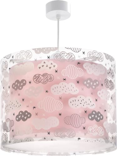 Dalber kinderlampe Pendelleuchte Hängelampe Clouds Wolken Rosa kinderzimmerlampe, 33 x 33 x 25 cm von Dalber