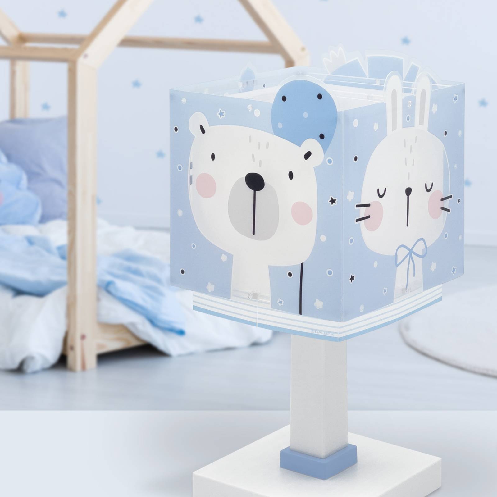 Dalber Baby Jungle Kinderzimmer-Tischleuchte, blau Dalber Baby Jungle Kinderzimmer-Tischleuchte, blau von Dalber