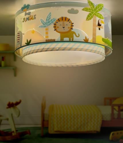 Dalber Deckenleuchte für Kinder My Little Jungle Tiere jonglieren, Deckenlampe Kinderzimmer, 76116, E27 von Dalber