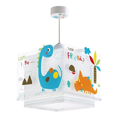 Dalber Lampe kinderzimmer, kinderlampe Pendelleuchte Hängelampe, Deckenleuchte Kinder, Deckenlampe kinderzimmer, Dinosaurier Dinos, 73452, E27, Mehrfarbig Dalber Lampe kinderzimmer, kinderlampe Pendelleuchte Hängelampe, Deckenleuchte Kinder, Deckenlampe kinderzimmer, Dinosaurier Dinos, 73452, E27, Mehrfarbig von Dalber