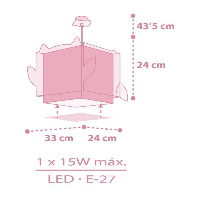 Dalber Hängeleuchte Little Owl, rosa, E27 von Dalber