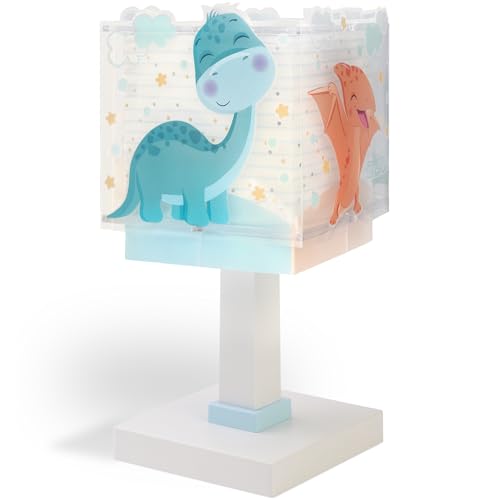 Dalber Kinder Tischlampe Nachttischlampe Baby Dinos Dinosaurier, 63451, G4-4W LED - Glühbirne enthalten von Dalber