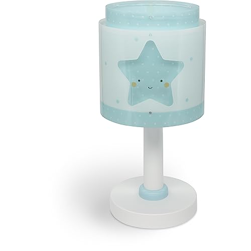 Dalber Kinder Tischlampe Nachttischlampe kinderzimmer Baby Dreams Stern Blau, 76011T, E14 von Dalber