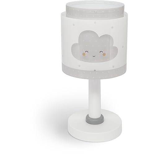 Dalber Kinder Tischlampe Nachttischlampe kinderzimmer Baby Dreams Wolke Grau, 76011E, E14 von Dalber