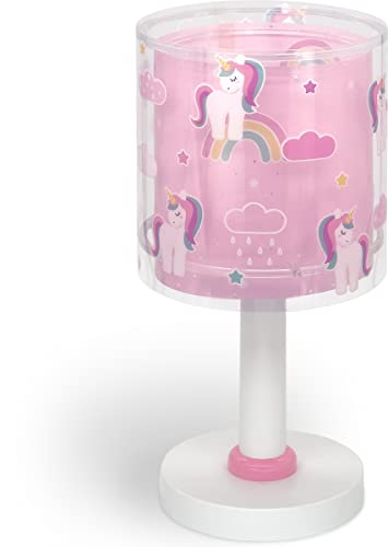 Dalber Kinder Tischlampe Nachttischlampe kinderzimmer Einhörner Tiere Unicorns, Kinderzimmer, Nachttischlampe, 41591, E14 von Dalber