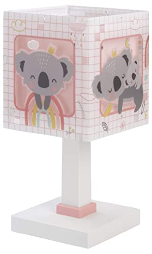 Dalber Kinder Tischlampe Nachttischlampe kinderzimmer Koala Rose Tiere, 63261S, E14 von Dalber
