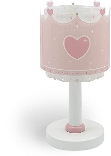 Dalber Kinder Tischlampe Nachttischlampe kinderzimmer Little Queen Prinzessin Krone, 61101, E14 von Dalber