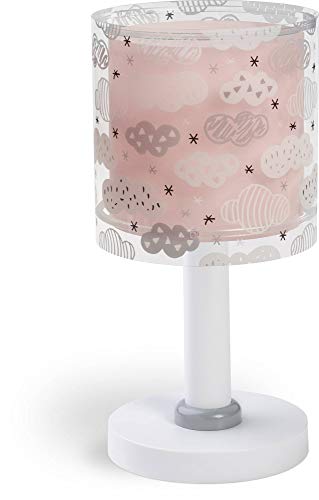 Dalber Kinder Tischlampe Nachttischlampe kinderzimmer Wolken Clouds Rosa, 41411s, E14 von Dalber
